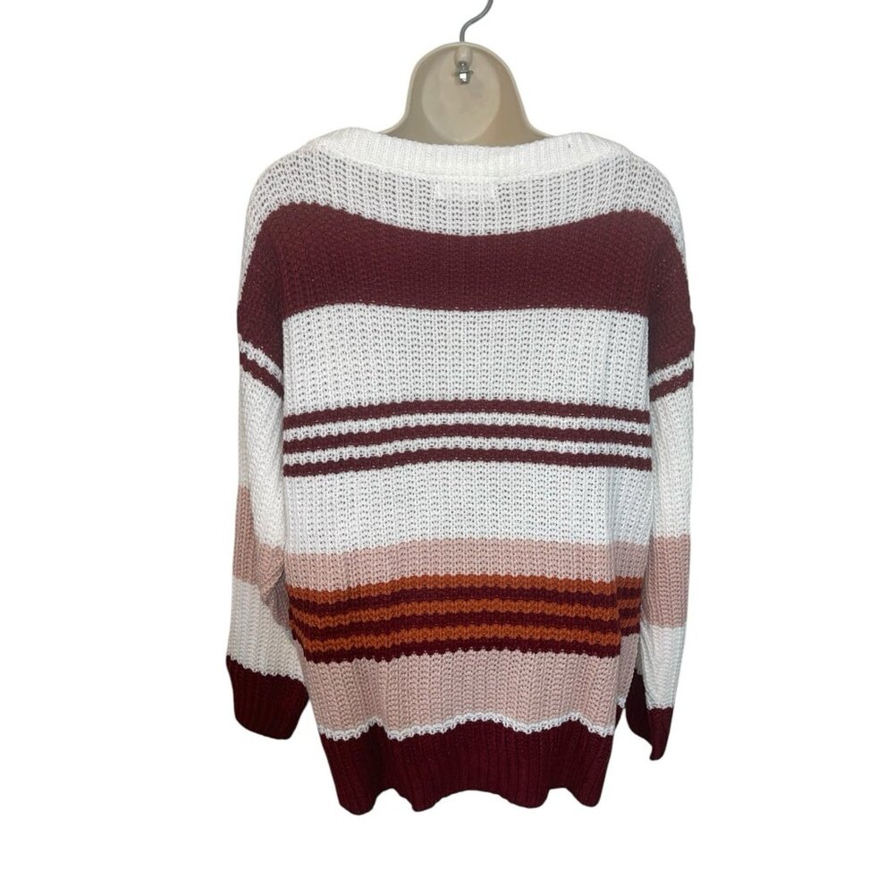 KIRUNDO Women's Size Medium Striped Sweater - Picture 2 of 11